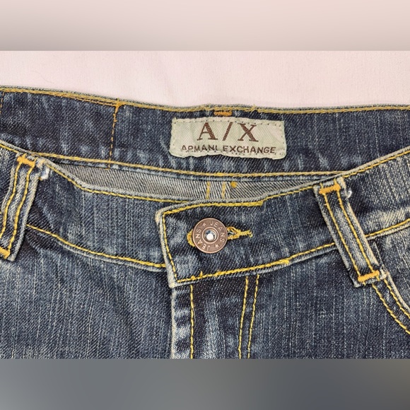 Rare Armani Exchange Vintage 90’s Fringe Boot/flare cut Boyfriend Style Jeans - Picture 7 of 10